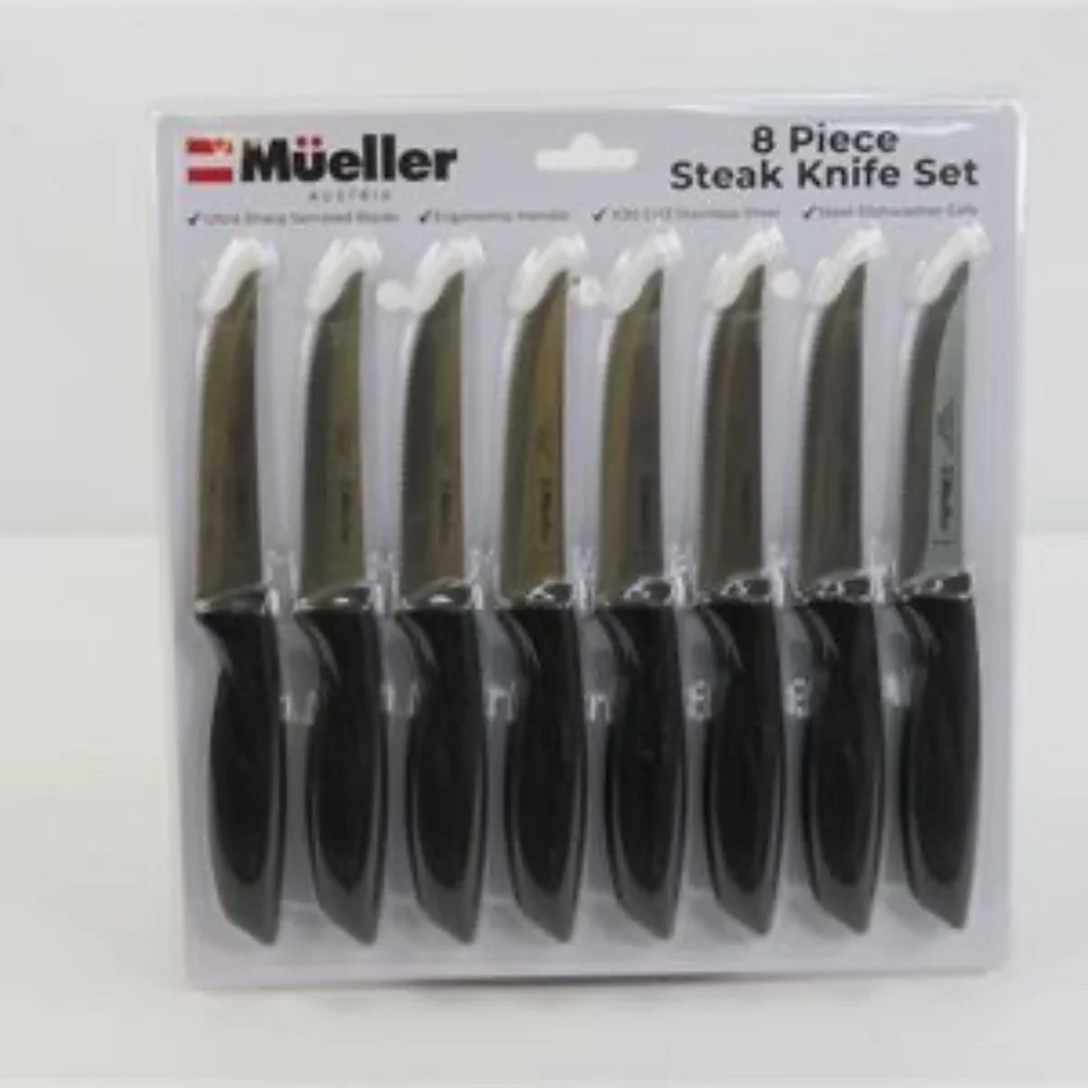 Mueller Austria 8-Piece Serrated Steak Knife Sets